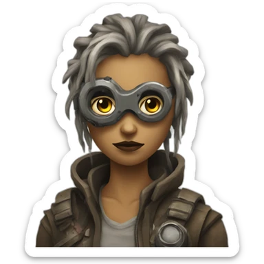 post apocalyptic mutant in love sticker