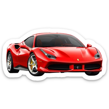 Ferrari 488 GTB - Ferrari (Model Year: 2020) (Iconic colour: Red) sticker