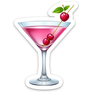 pink cocktail sticker