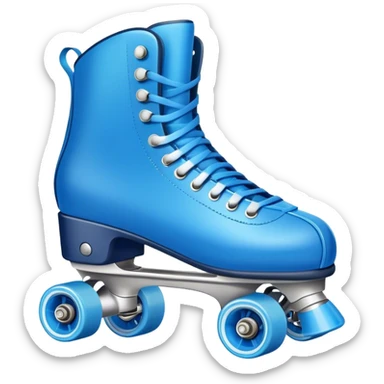 rollerskate with blu design sticker