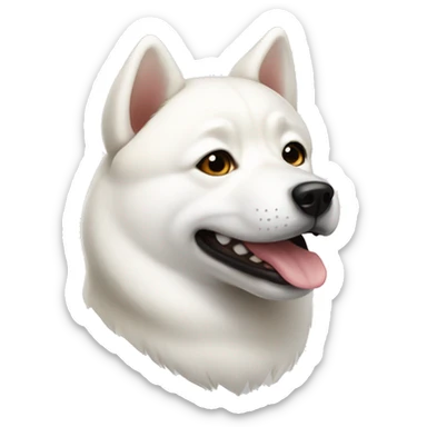 White Shiba Inu  sticker