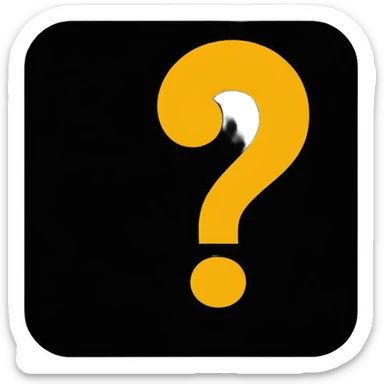silhouette of a man with a question mark sticker
