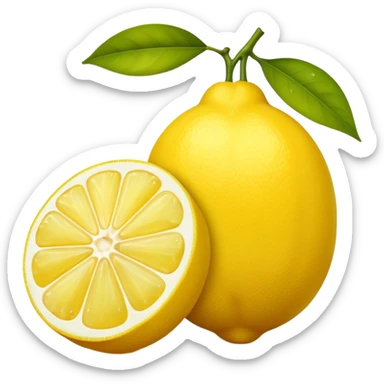 Lemon Cut Fruit sticker