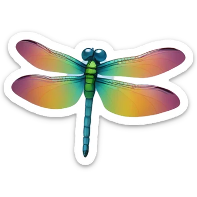 dragonfly in a cristal boll sticker