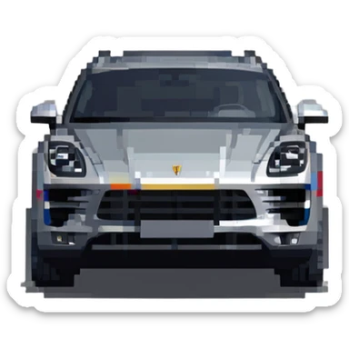 Porsche Macan car front view sticker