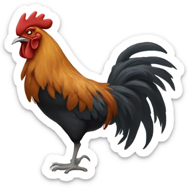 sick rooster sticker