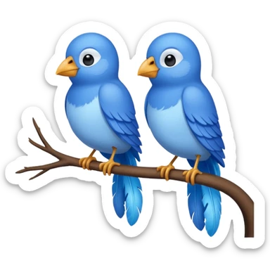 blue birds sticker