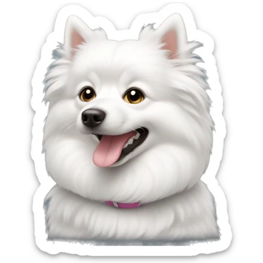 white spitz sticker