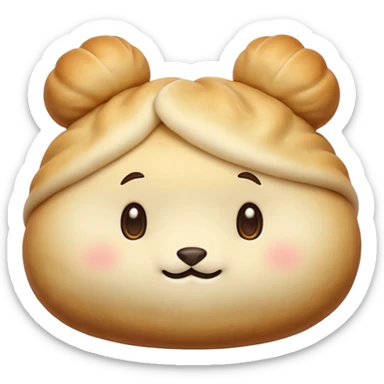 dumpling bun with a cool shadow clone sticker