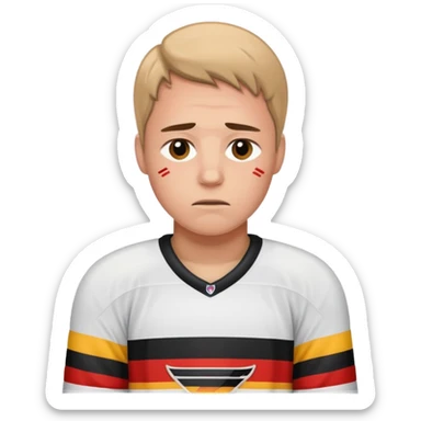 Heartbroken German hockey player sticker