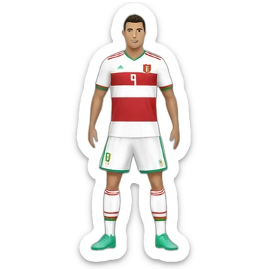 cristiano ronaldo wear morocco jersy sticker