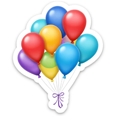 shaped flying balloons sticker