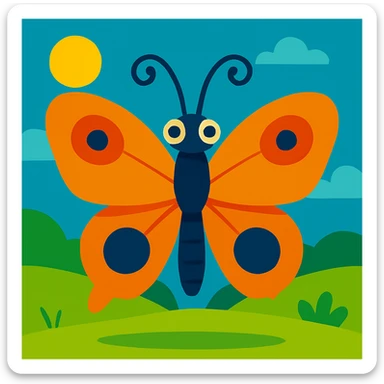 Butterfly sticker