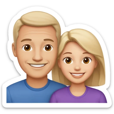 father and mother love sticker