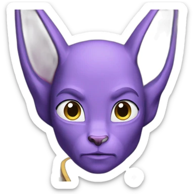 beerus skeptical sticker