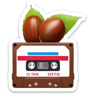 Chestnut Next to a cassette sticker