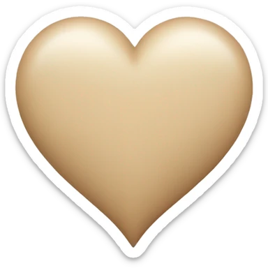 Beige Heart  sticker