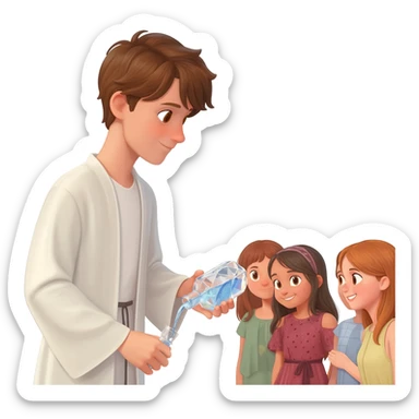 He held out his Cristal bottle to nearby pretty girls’ faces for them to drink from. sticker