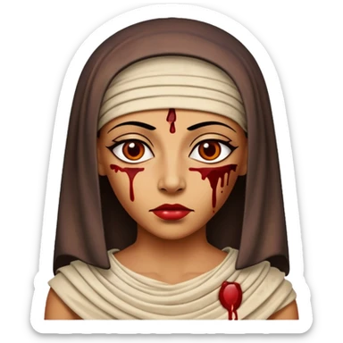 halloween mummy egyptian blood stains funny  sticker