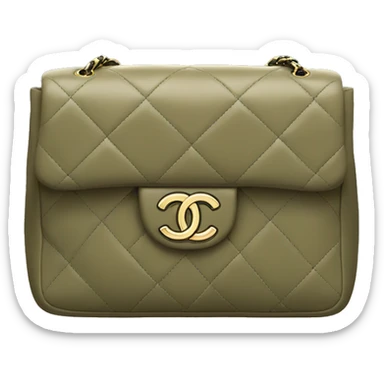 Chanel flap bag khaki sticker