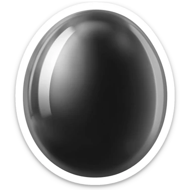 metallic black egg sticker