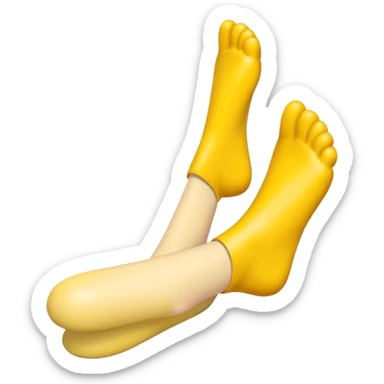 kicking feet emoji iphone sticker