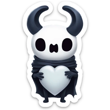 hollow knight with big heart sticker