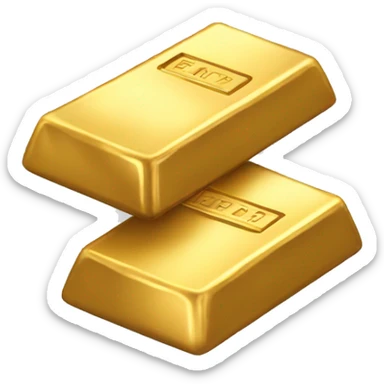 gold bars without inscriptions sticker