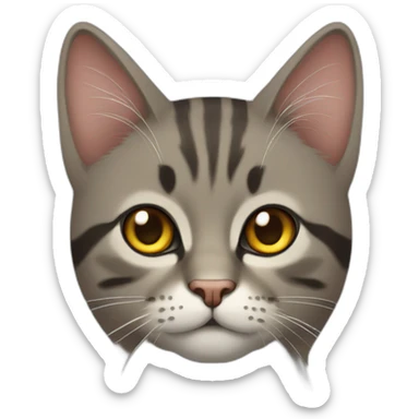 Cara de Gato lloroso sticker