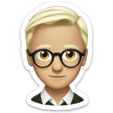 Draco Malfoy with glasses sticker