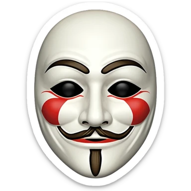 Guy Fawkes mask sticker