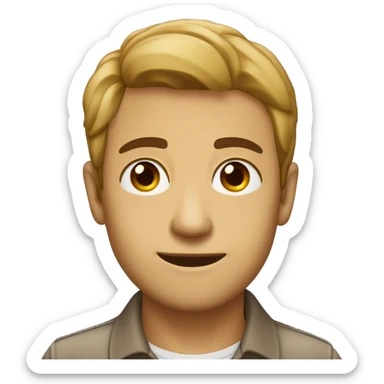 Pardo , cabelo cstancastanho claro camisa 10 com nome "luan" e olhos castanho claro  sticker