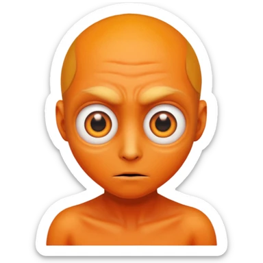 orange mutant human sticker