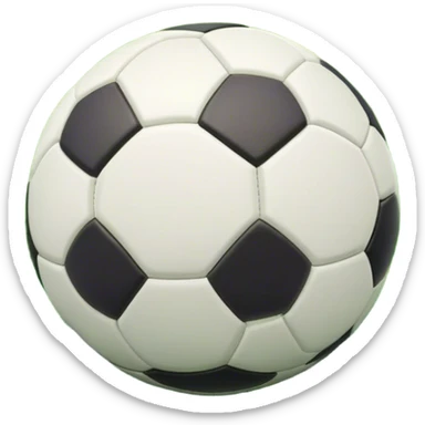 Cinematic Realistic image of a soccer ball resting on a lush, manicured field, rendered with detailed panel textures and crisp stitching, bathed in soft, natural lighting that highlights its timeless athletic appeal sticker