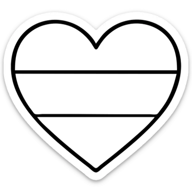 Heart painted in the colors of the Russian flag sticker