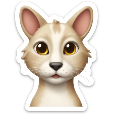 A mix between a cat and a kangourou sticker