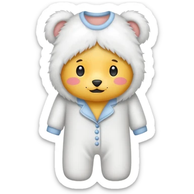 fluffy pyjamas sticker