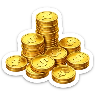 Tons of gold, a pile of gold sticker