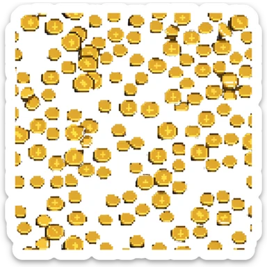 gold coins and treasure sticker