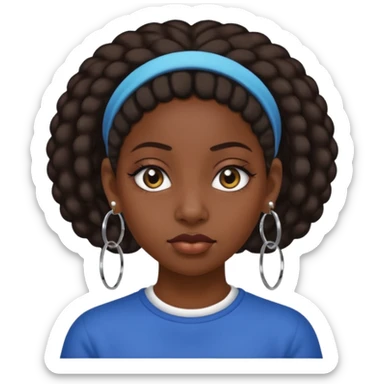 rolling eyes ghetto girl sticker