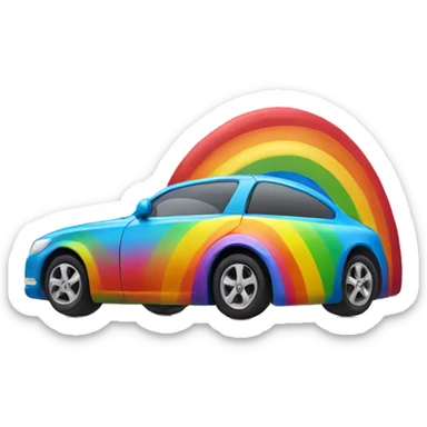 Rainbow car sticker