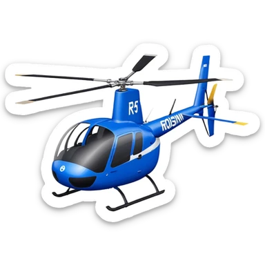 Robinson R44 - Robinson Helicopter Company (Model Year: 2021) (Iconic colour: Blue) sticker