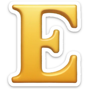 Letter E sticker