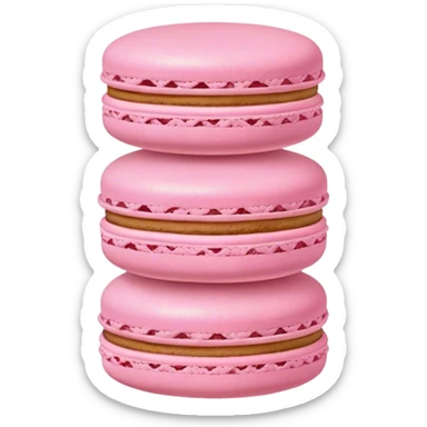 Pink macaroons sticker