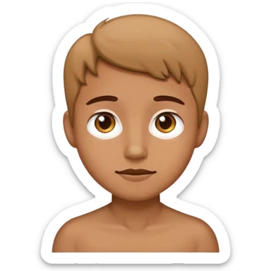 A cute light brown ugh sticker