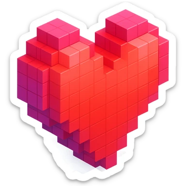 Heart sticker