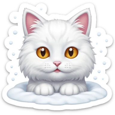 Кіт в снігу sticker