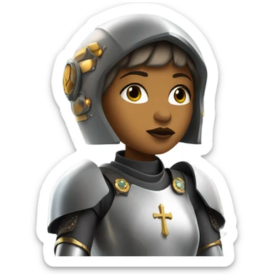 joan of arc in her room 23st century sticker