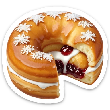 Filled Jam Donut Bombs sticker