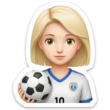 The girl with the soccer ball sticker